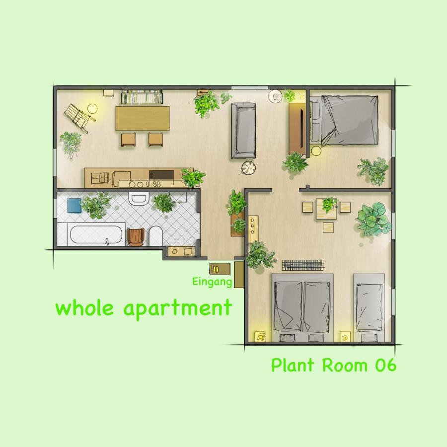 P6 - Familienwohnung Am Park Und Saale Halle  ภายนอก รูปภาพ